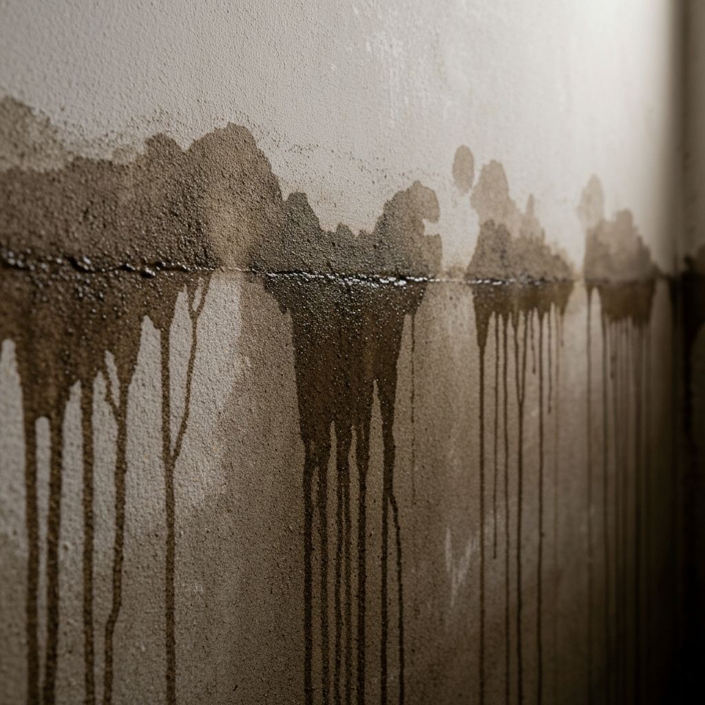 Murs humides au toucher